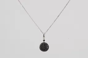 18" 925 Silver 0.27tcw Black Diamond Pendant Necklace (1.98g.)