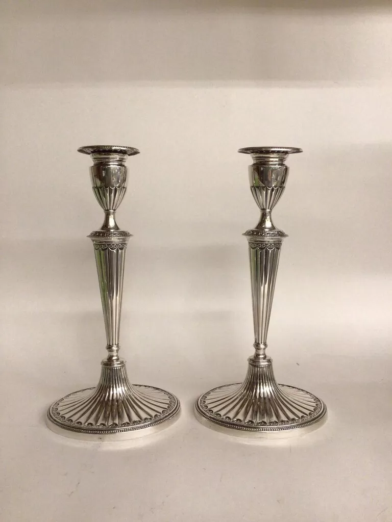 4 Gorham Sterling Weighted Candlesticks, 1917