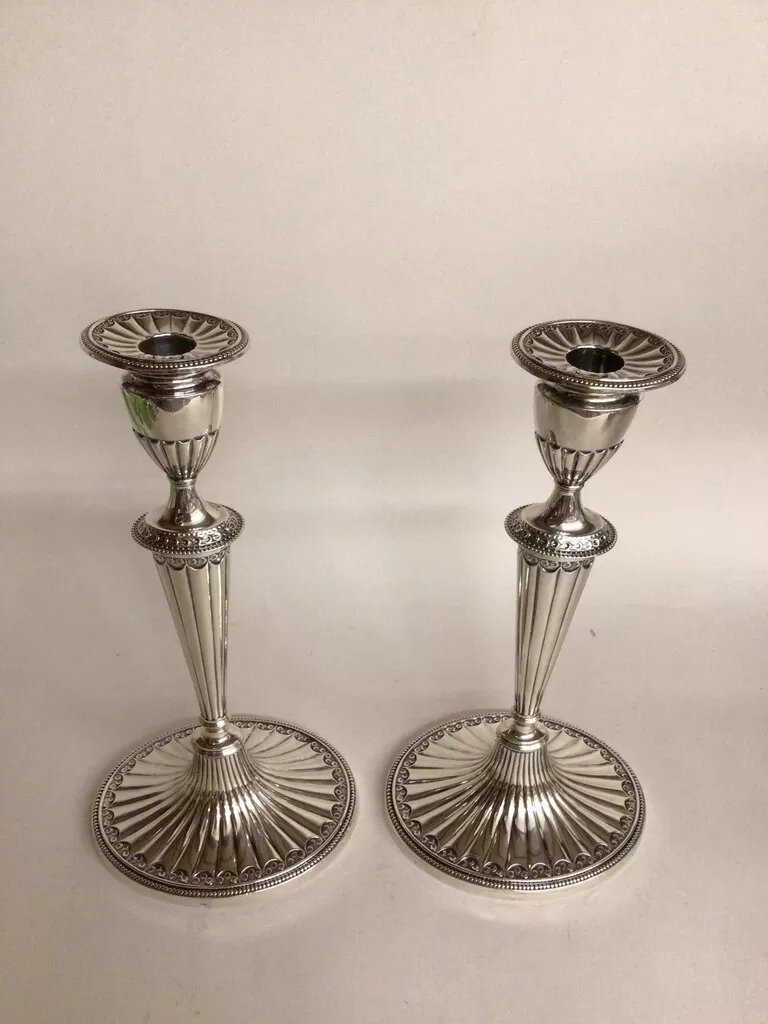 4 Gorham Sterling Weighted Candlesticks, 1917