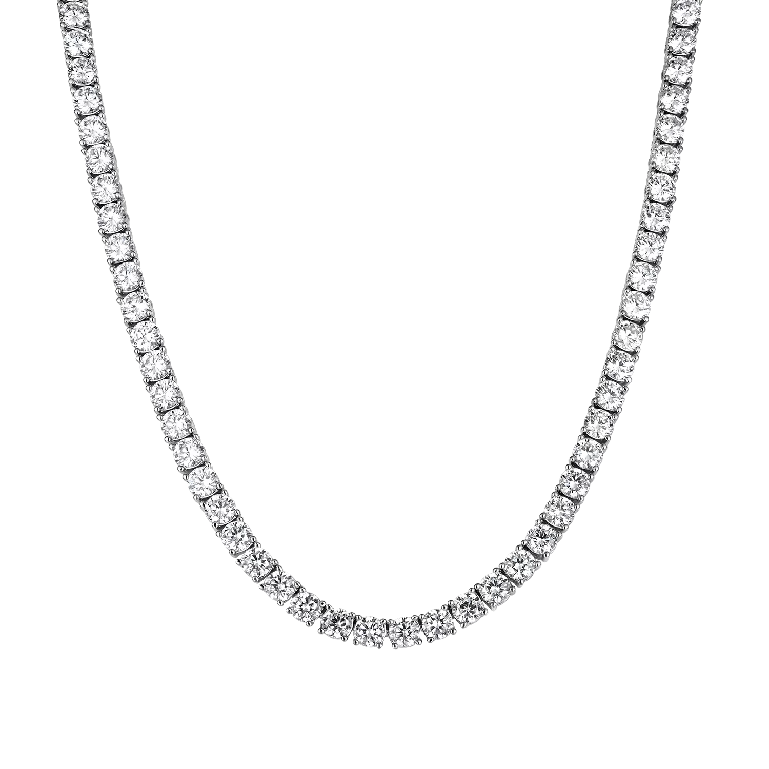 5mm Iced Tennis Chain-White Gold