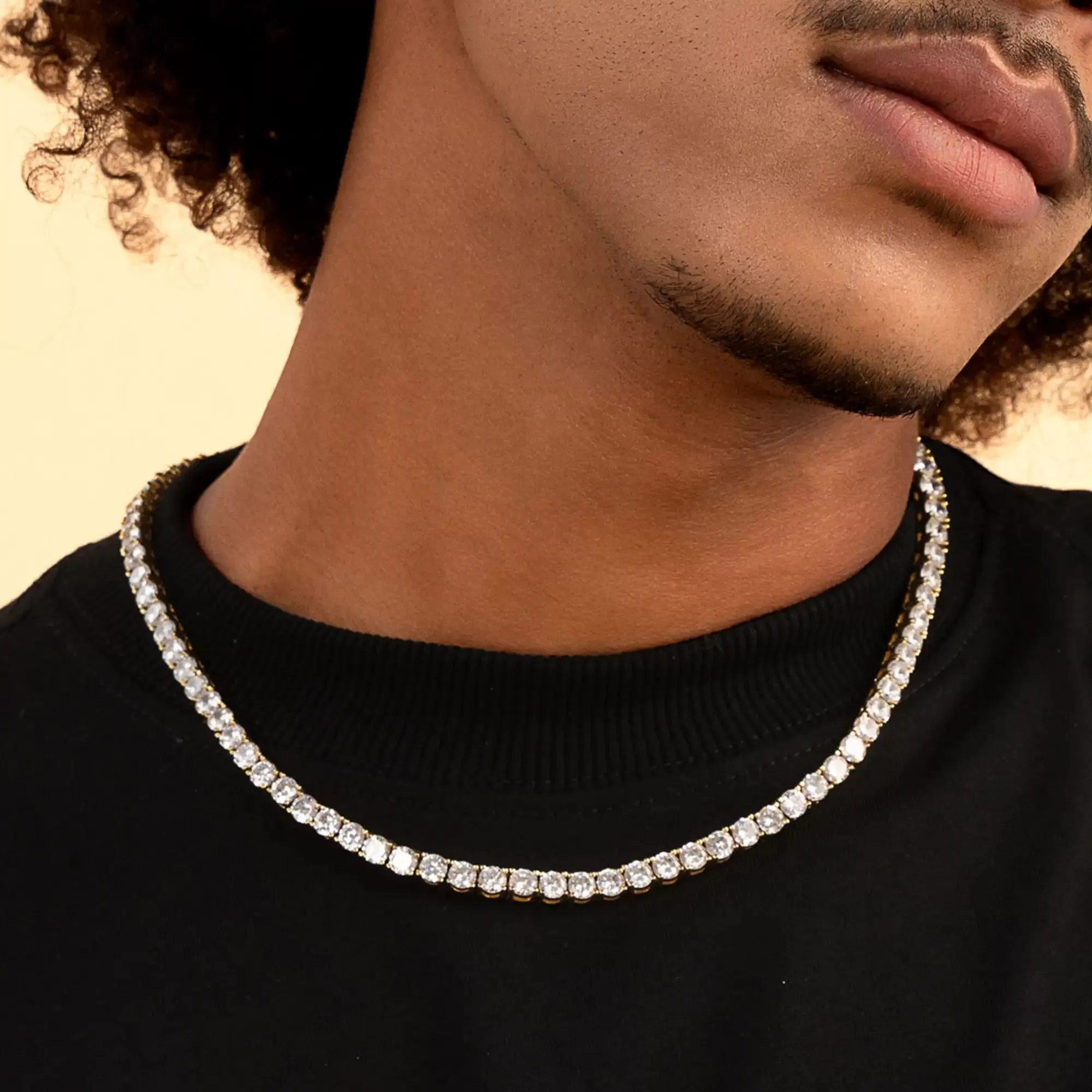 5mm Iced Tennis Chain-White Gold