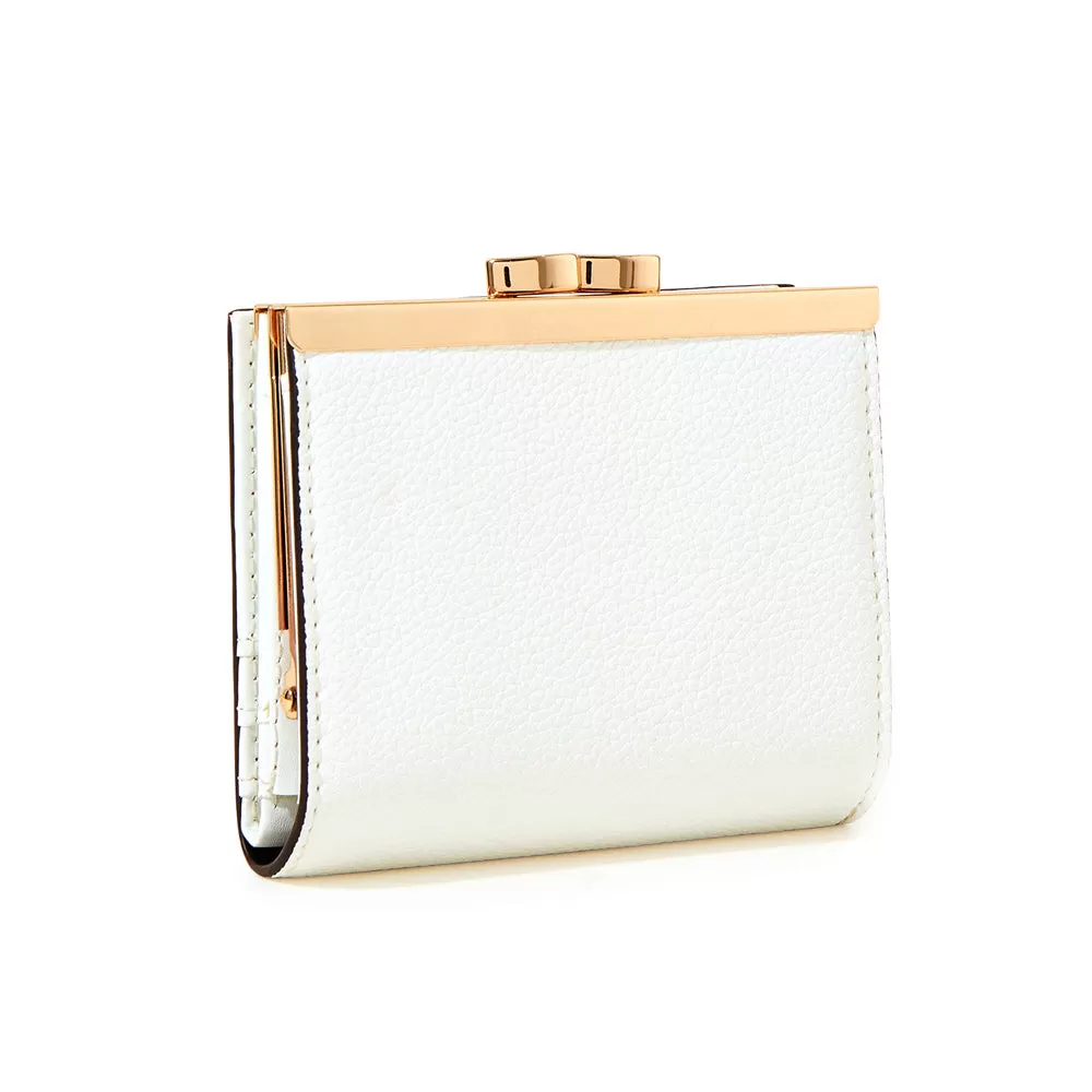 Accessorize London White Clip Frame Bella Purse