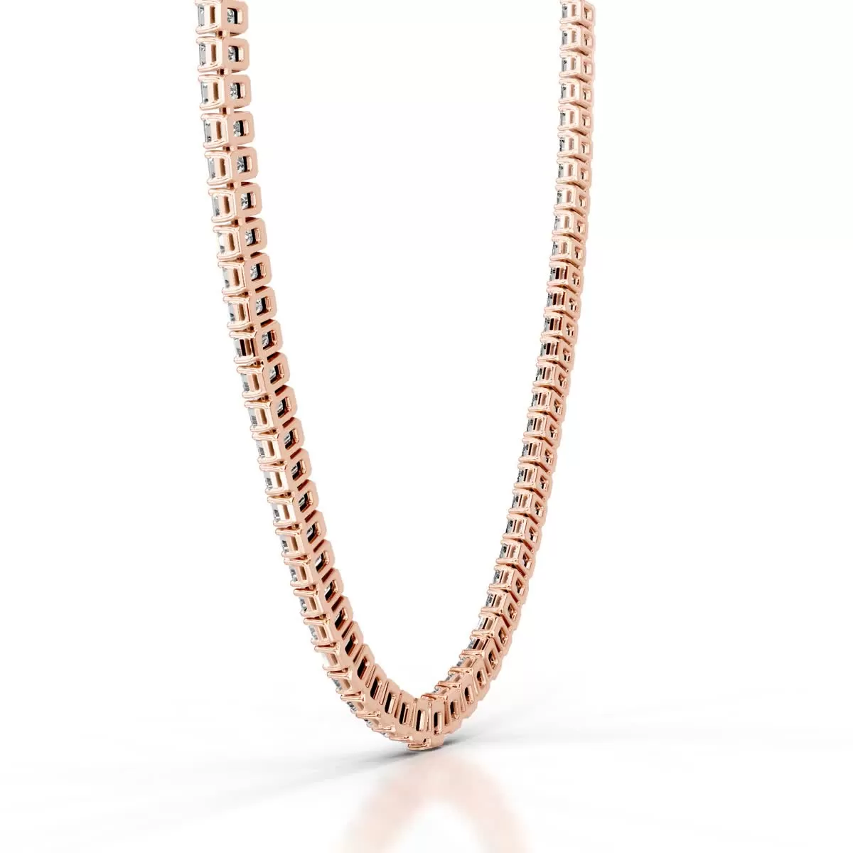 Arden Diamond Tennis Collier   (20 Carat) -14K Rose Gold