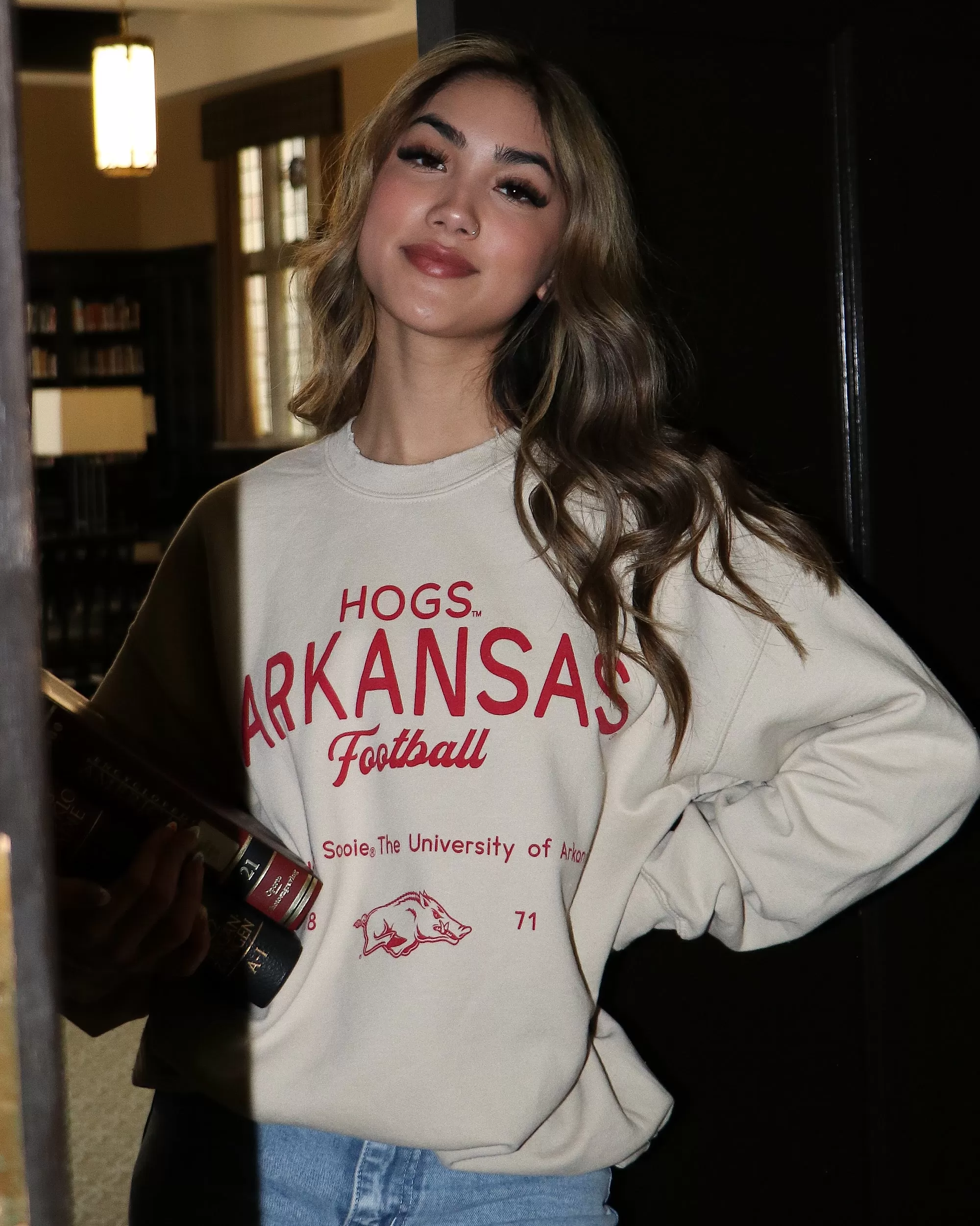 Arkansas Razorbacks Shot Off Sand Thrifted Sweatshirt