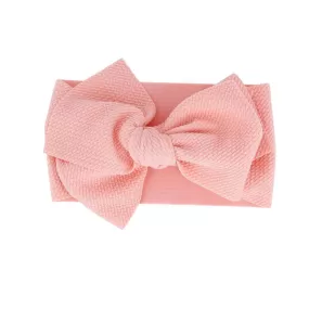 Baby Adjustable Bow Headband — Flamingo