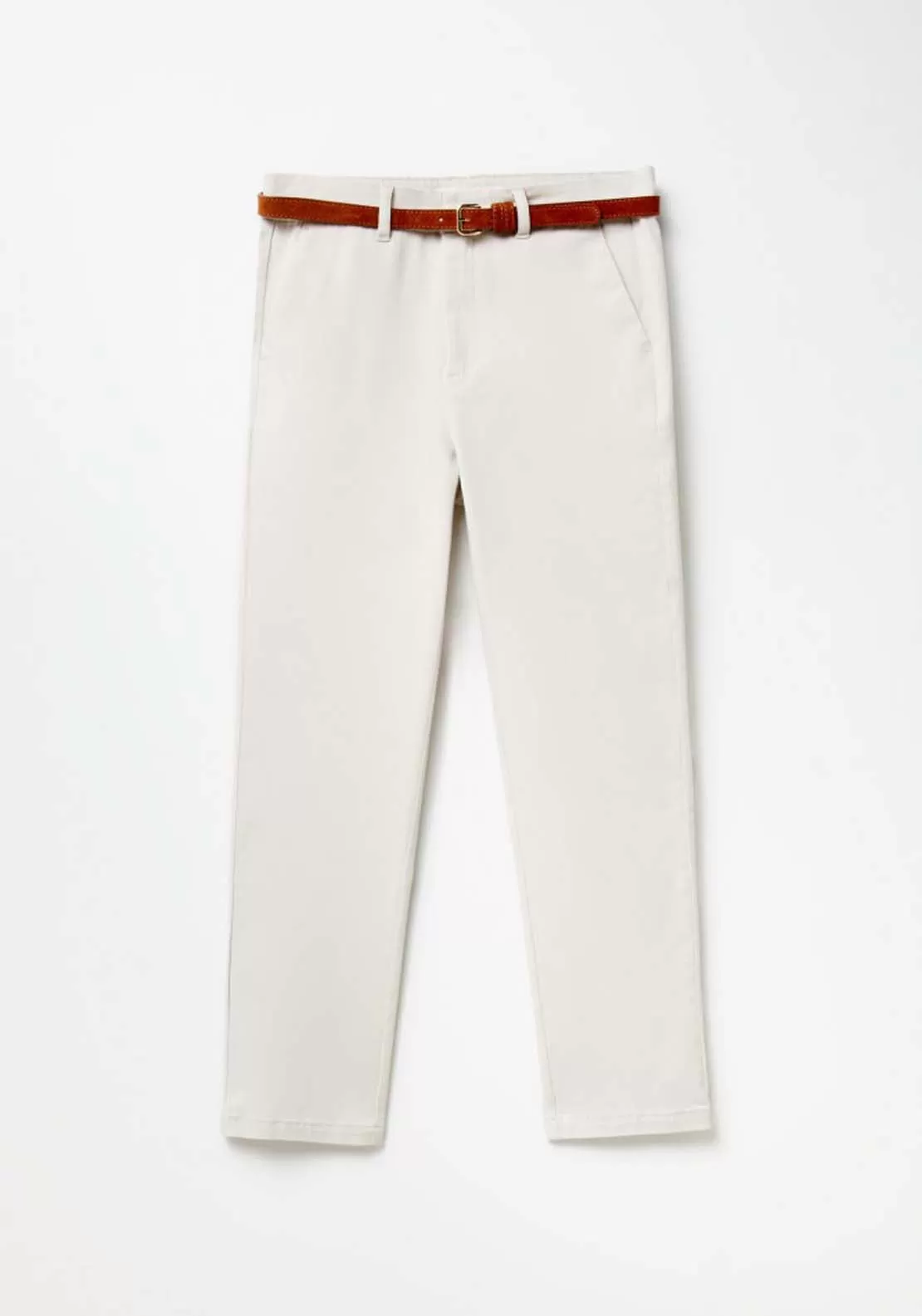 Belted chino trousers - Grey