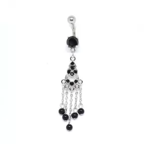 Black Chandelier Belly Ring