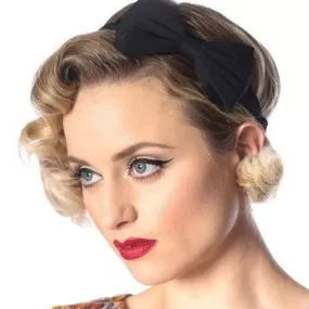 Black Vintage Bow Detail Headband