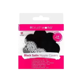 BRUSH WORKS BLACK SATIN NIPPLE COVERS 4S