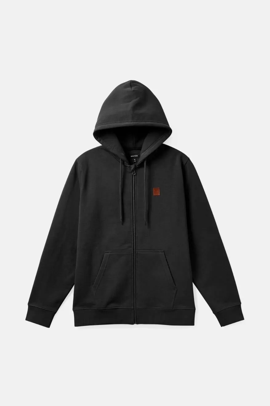 Builders Water Resistant Heavyweight Fleece Full Zip Hood - Washed Black