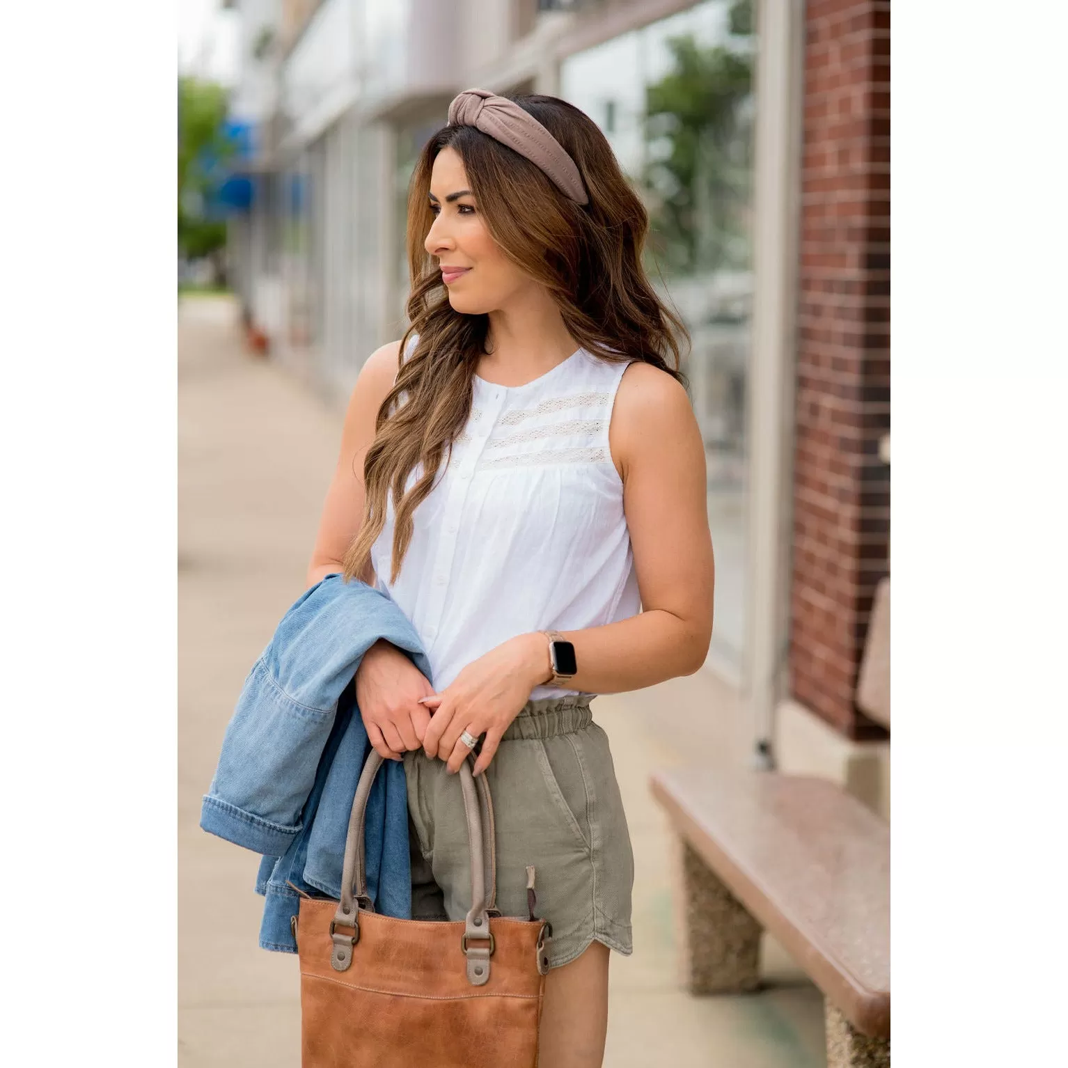 Button Down Knit Tank