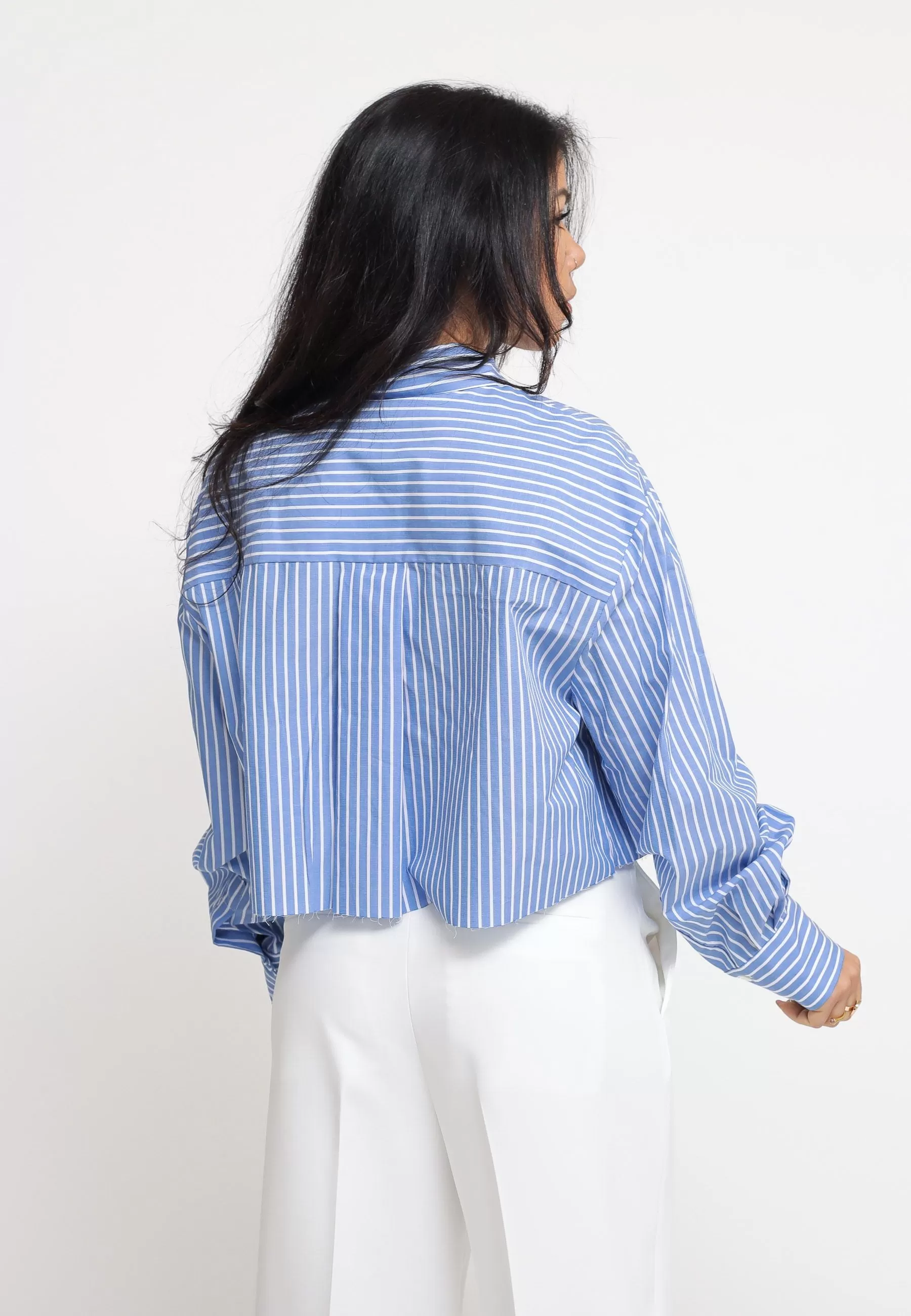 Camicia Crop - Azzurro