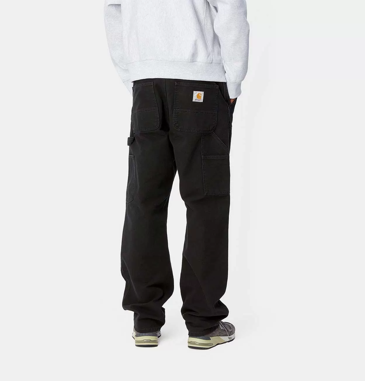 Carhartt WIP Double Knee Pant in Black Aged Canvas