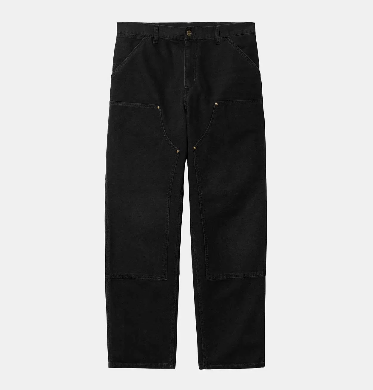 Carhartt WIP Double Knee Pant in Black Aged Canvas