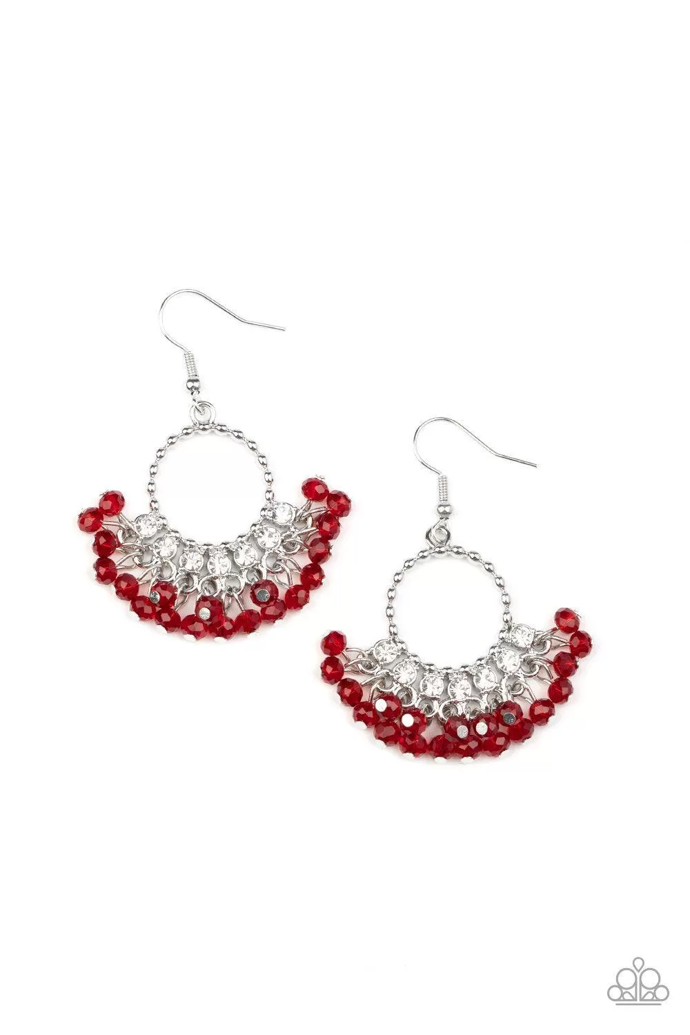 Charmingly Cabaret Red Earrings - Paparazzi Accessories