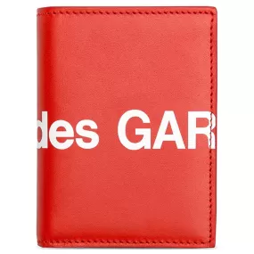 Comme des Garcons Huge Logo Leather Wallet - Red