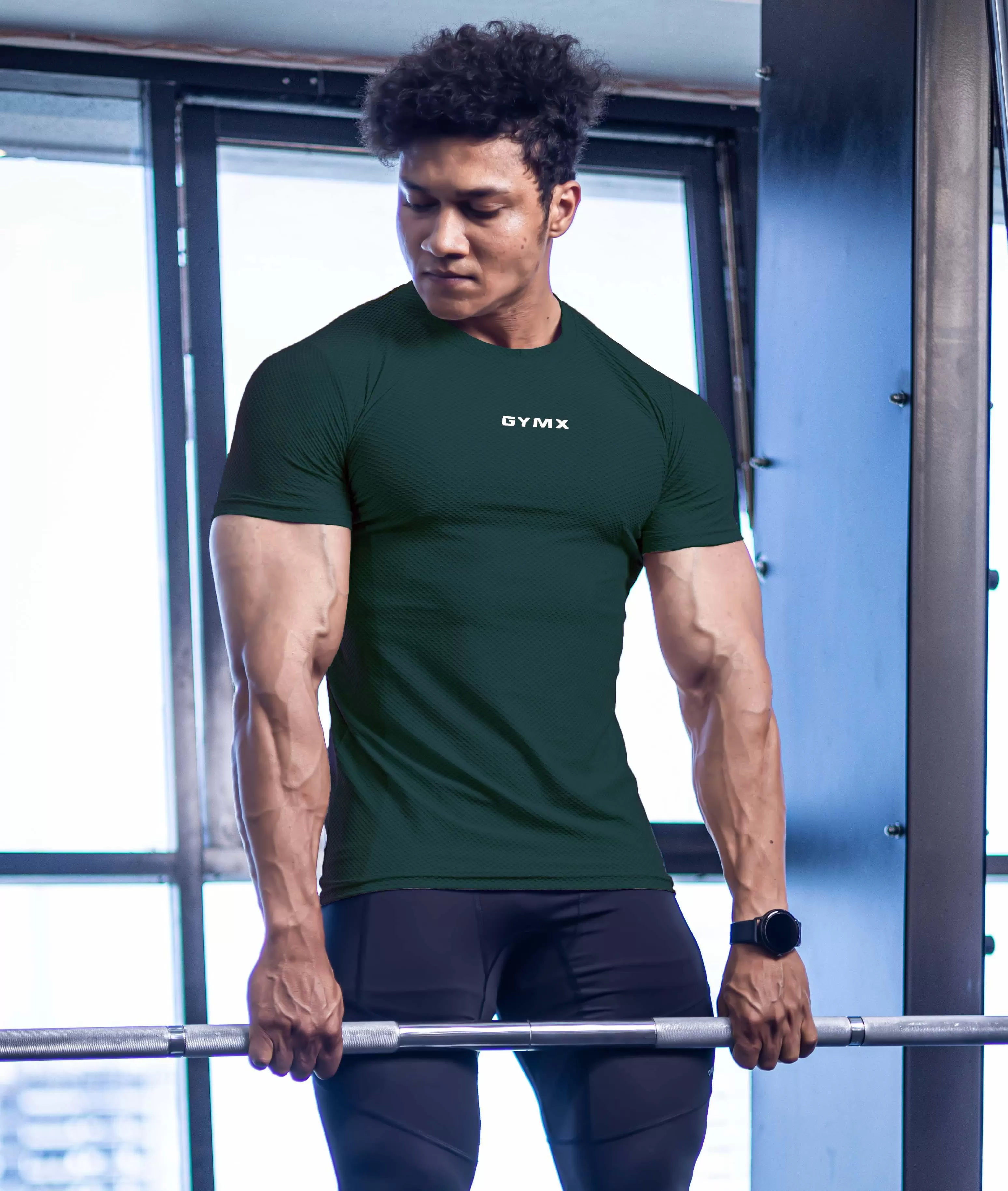 Diamond Cut GymX Tee: Emerald Green