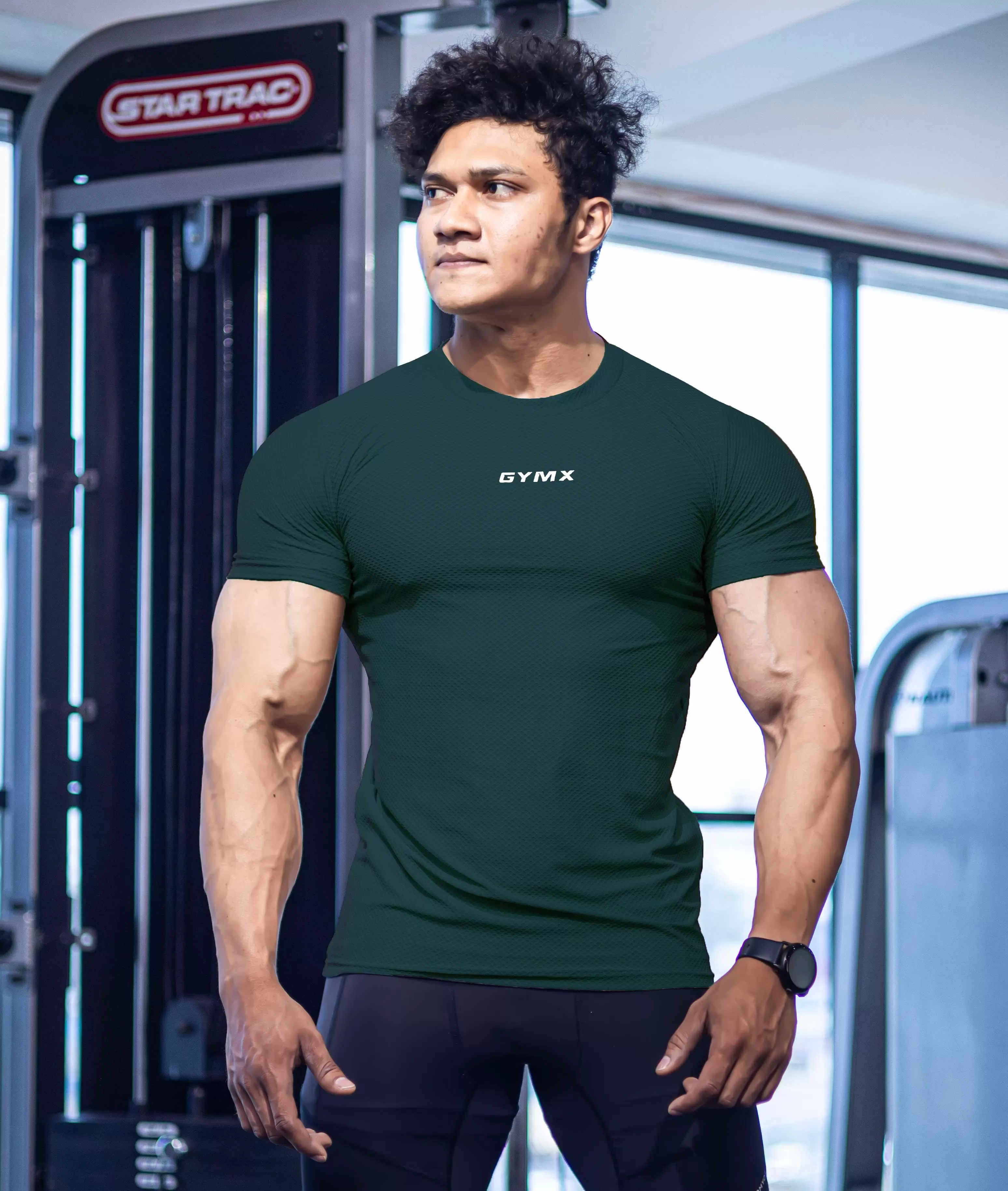 Diamond Cut GymX Tee: Emerald Green