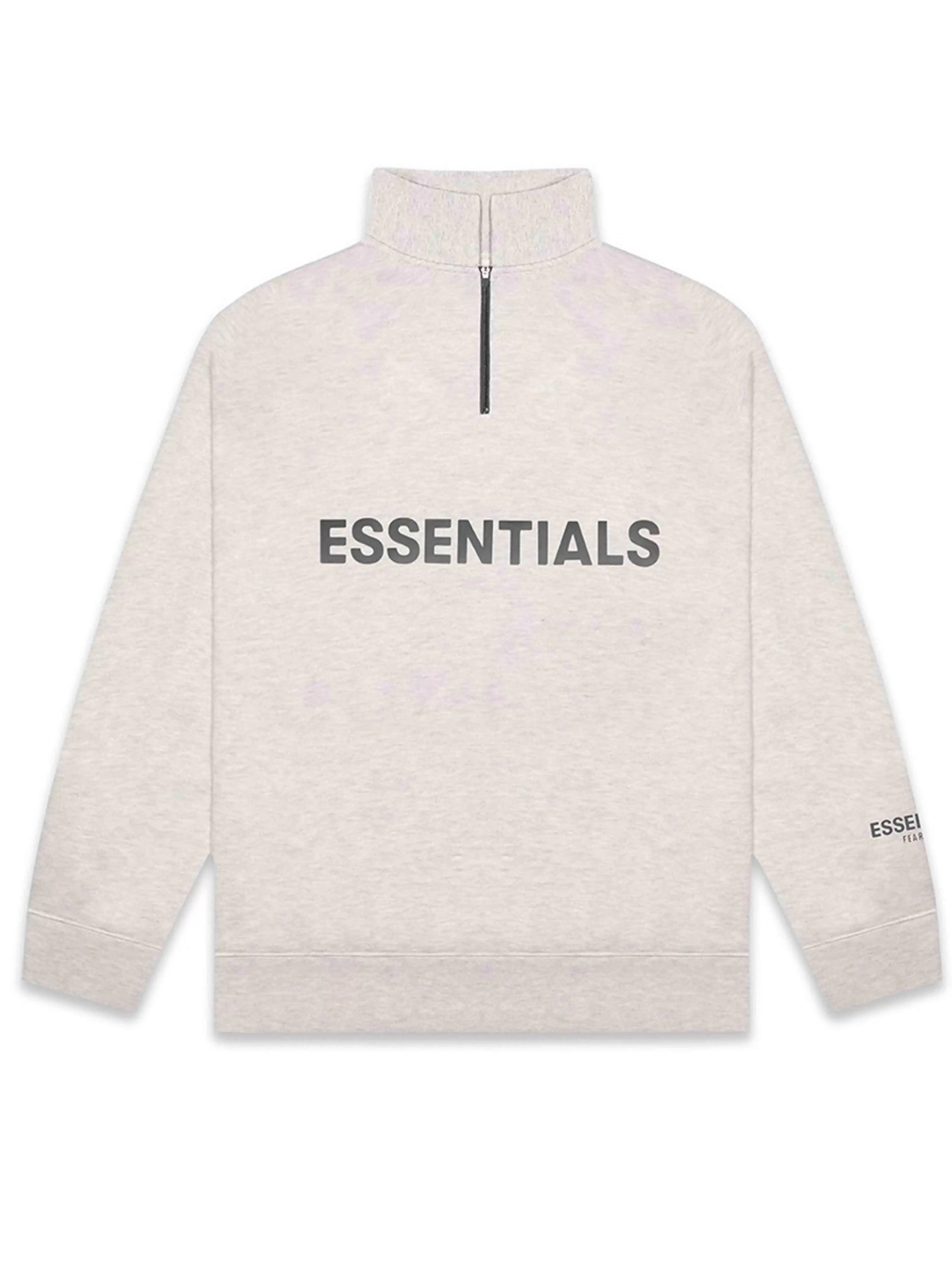 Fear Of God Essentials Half Zip Pullover Oatmeal [FW20]