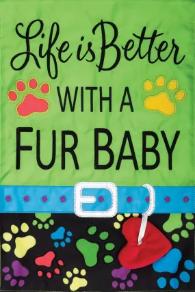 Fur Babies Applique Garden Flag