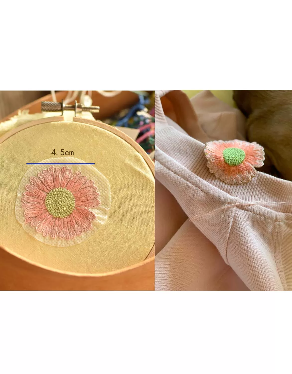 Handmade DIY Embroidered Flowers Materials (Including DIY materials)