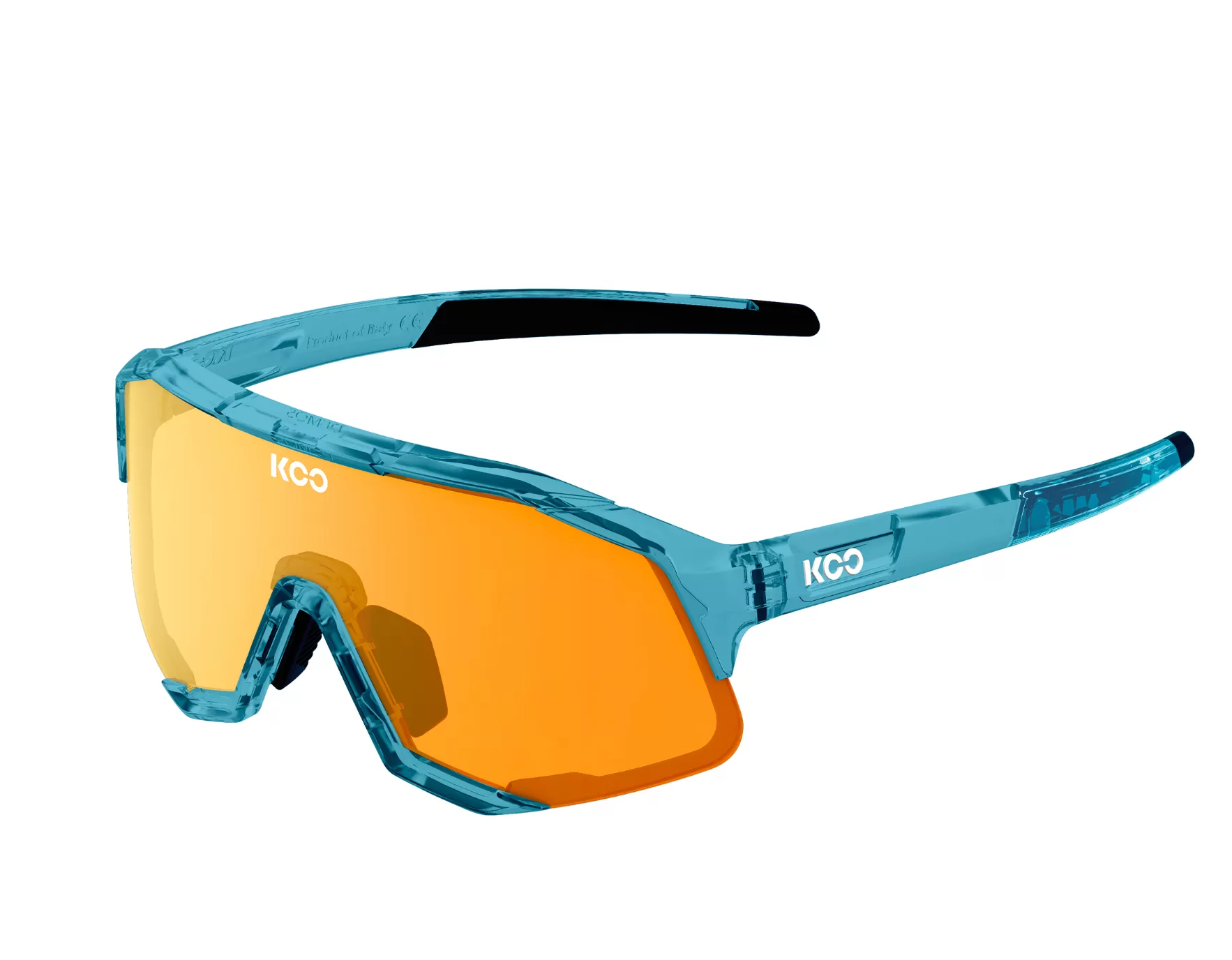 KOO Demo Cycling Sunglasses Luce Teal Blue w/ Orange Zeiss Lens