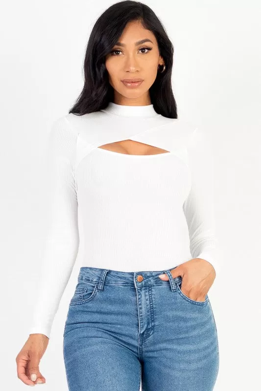 Long Sleeve Cut Out Bodysuit