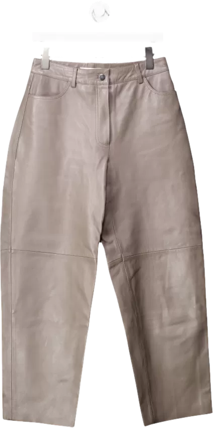 Lovechild 1979 Beige Taupe Lamb Leather Trousers UK 8