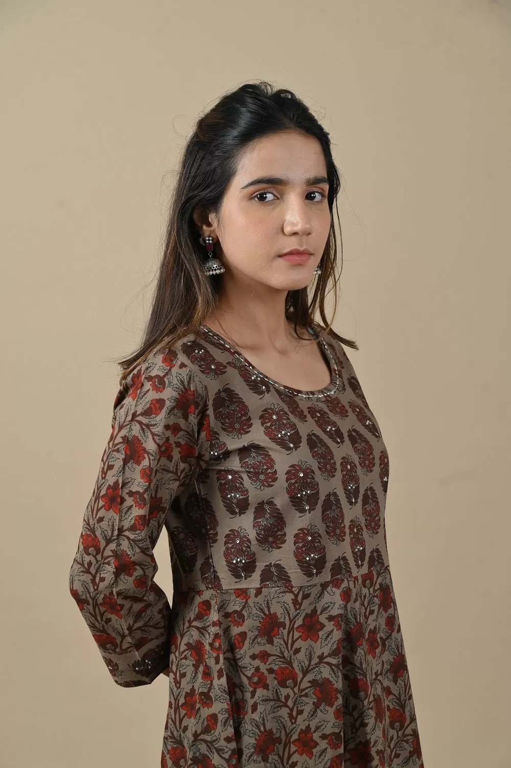 Mandakini Handblock Cotton Kurta