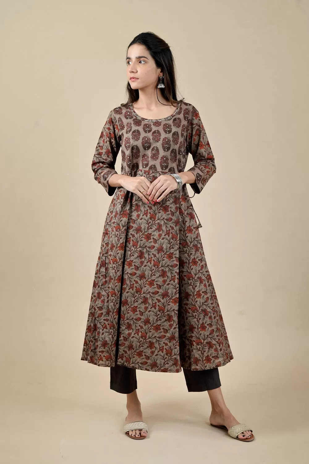 Mandakini Handblock Cotton Kurta