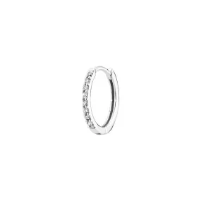 MBF Lamarr Diamond Huggie 10, 14k White Gold