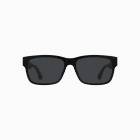 Men's Black Grey Square Sunglasses