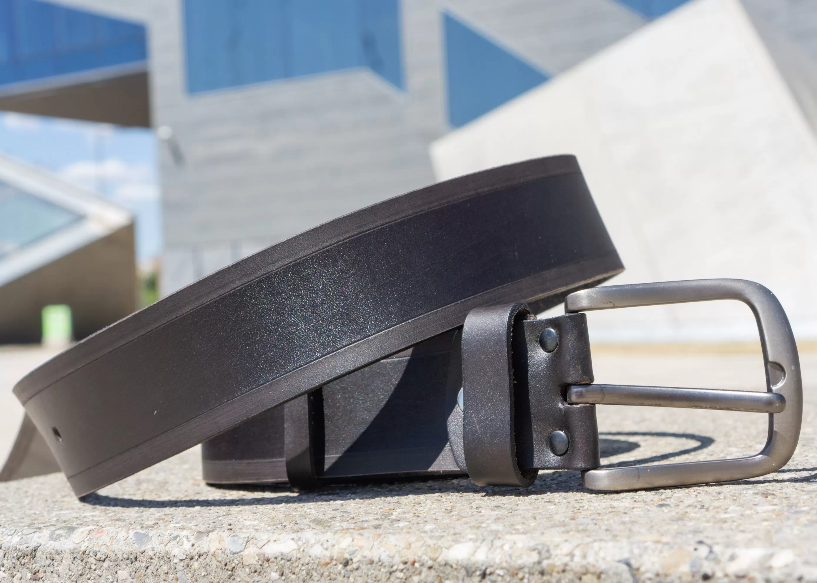 Men's Leather Belt Onyx | Handcrafted