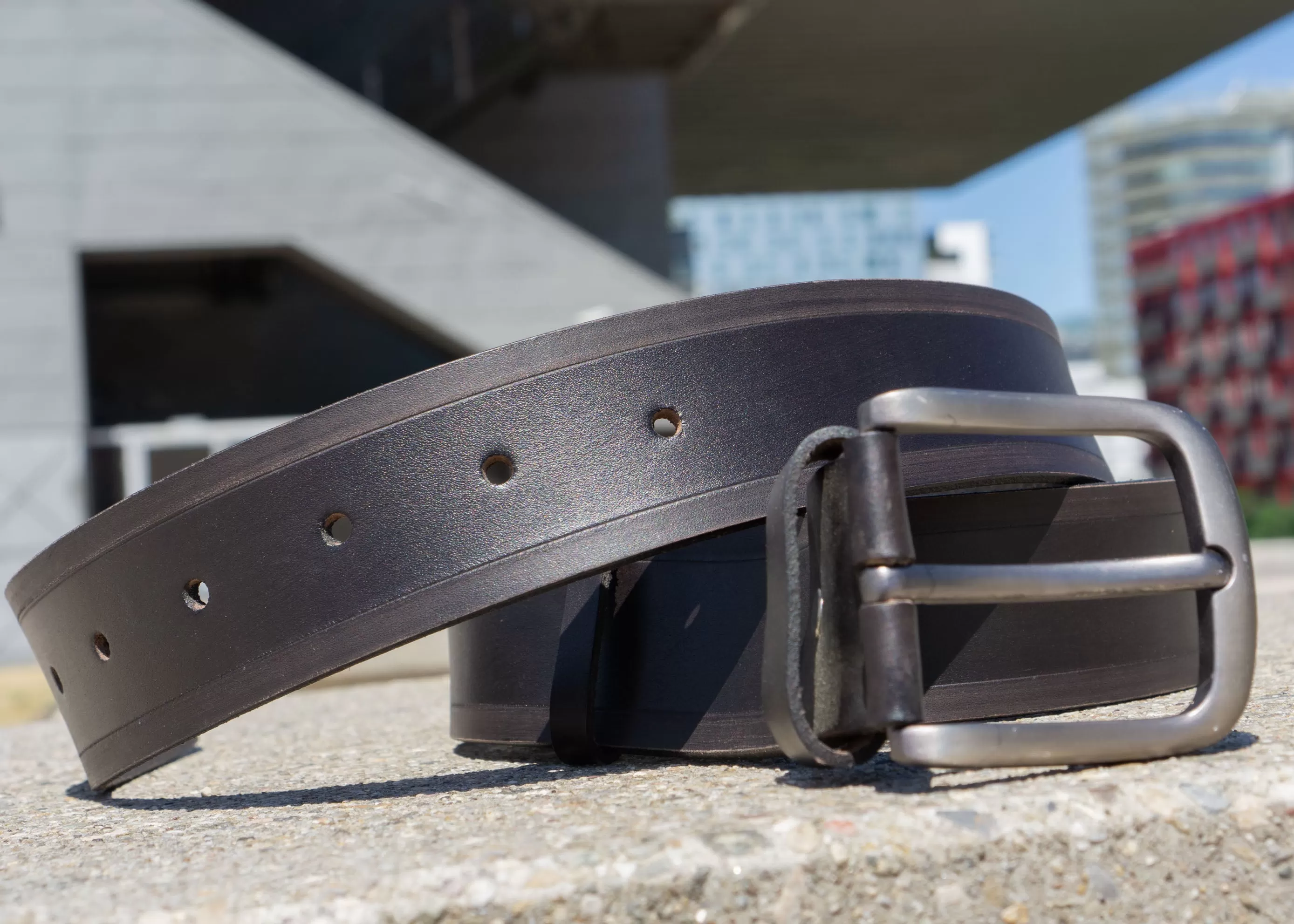 Men's Leather Belt Onyx | Handcrafted