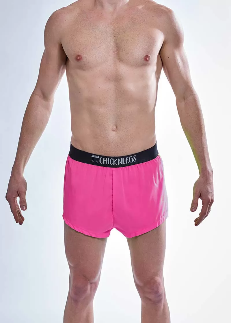 Men's Neon Pink 2" Split Shorts