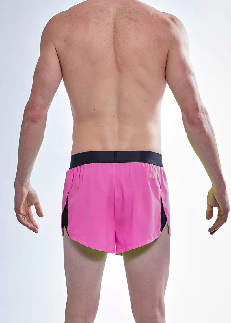 Men's Neon Pink 2" Split Shorts