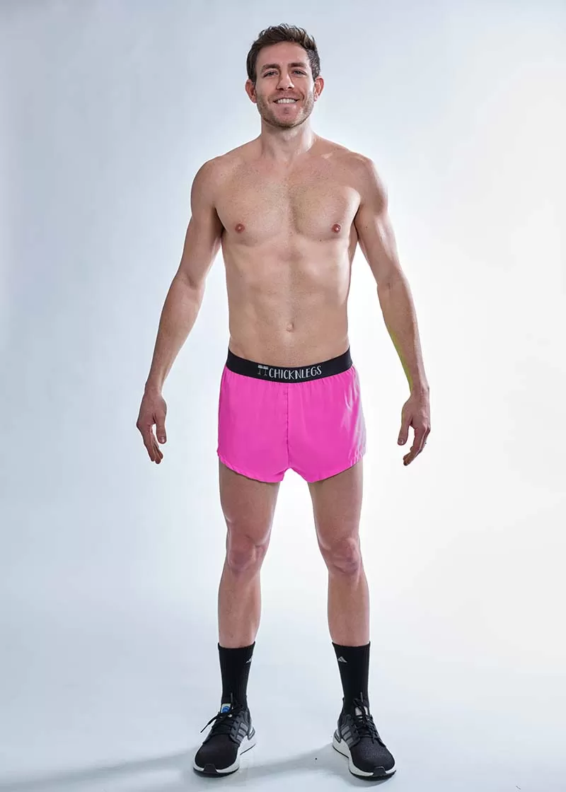 Men's Neon Pink 2" Split Shorts