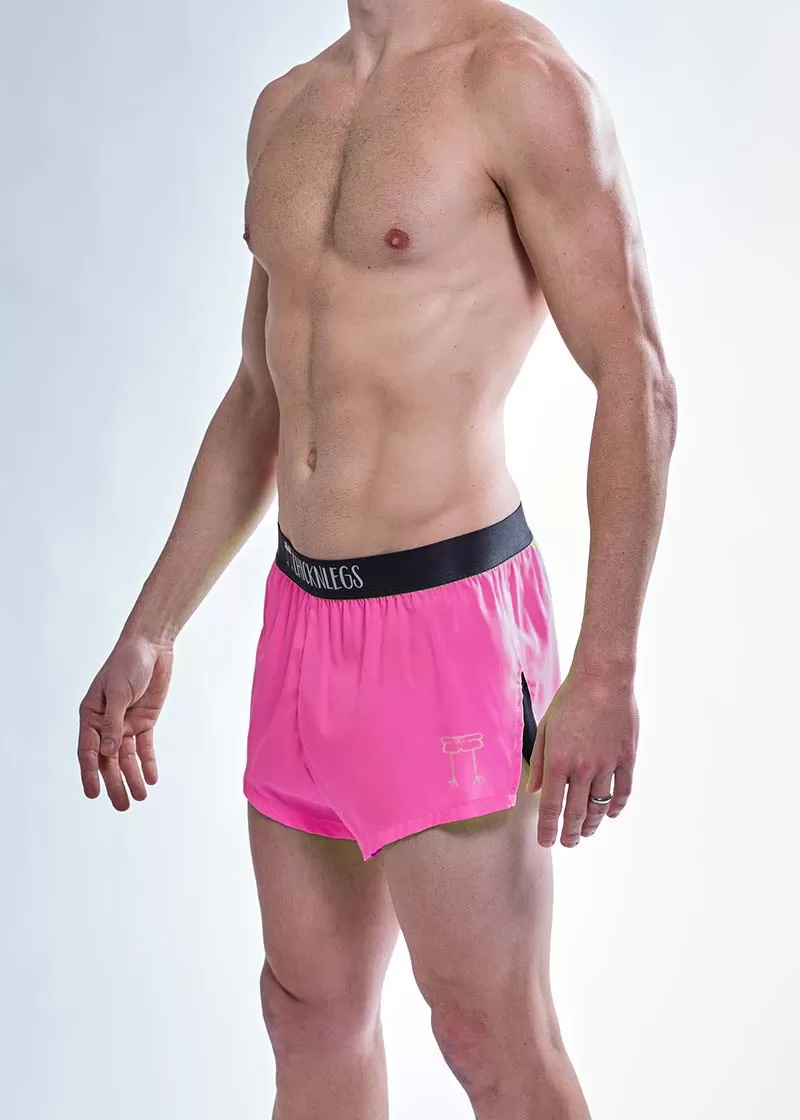 Men's Neon Pink 2" Split Shorts