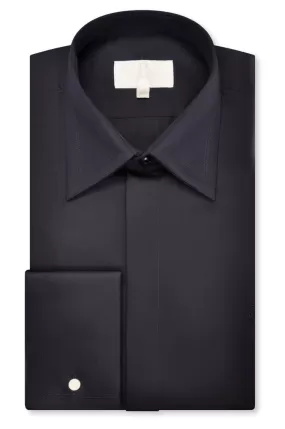 Navy Forward Point Collar Shirt