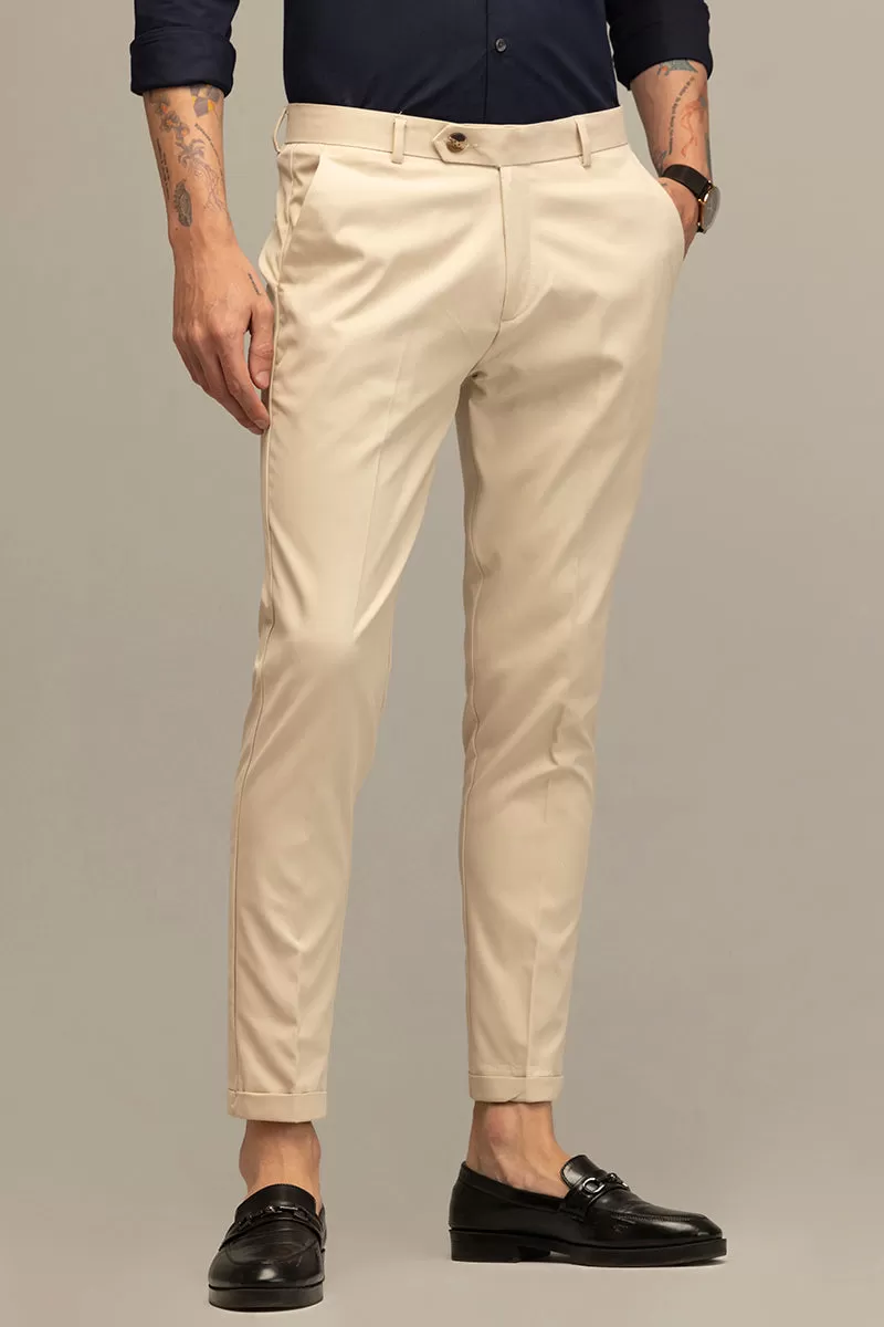 OpulentOasis Cream Trousers