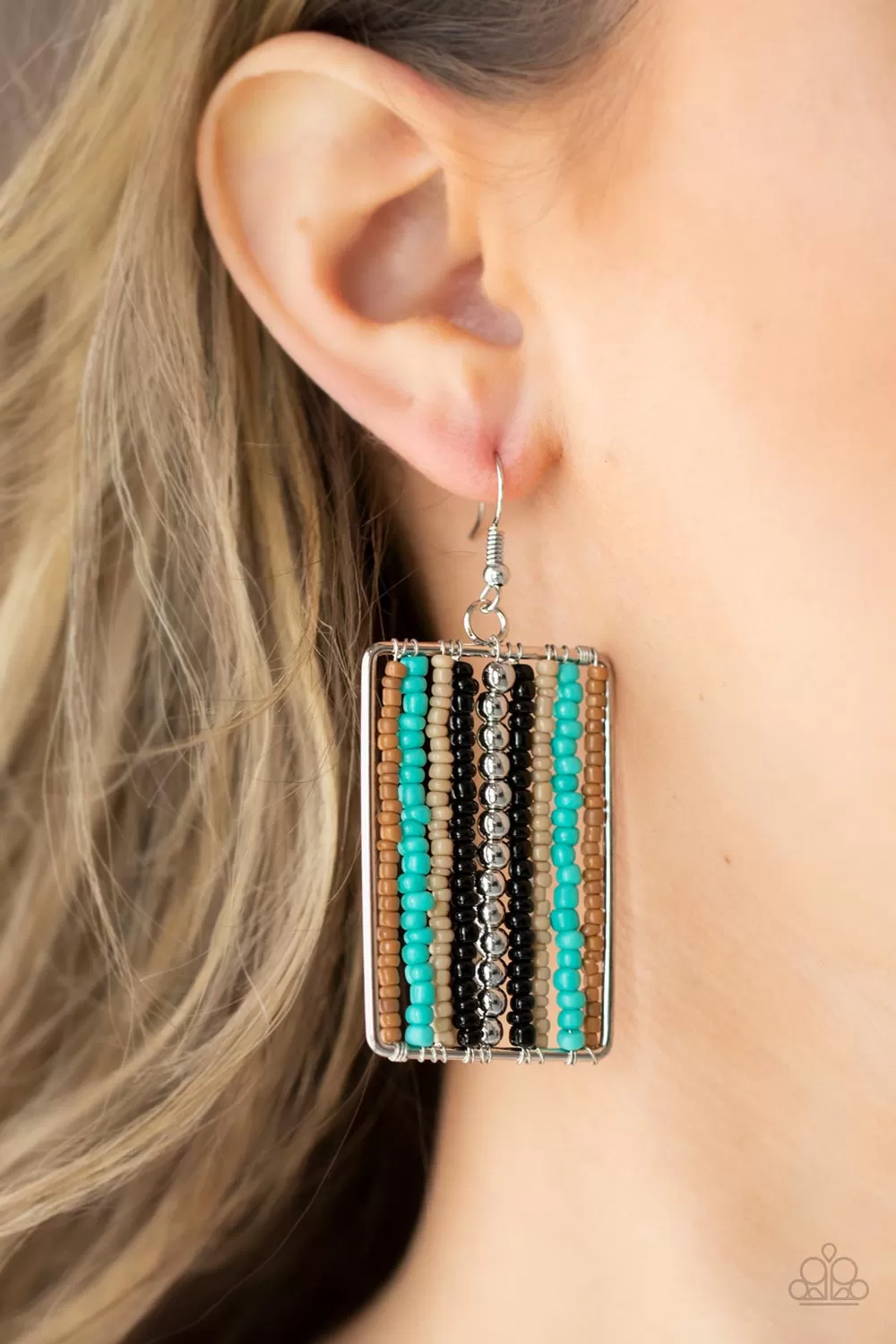 Paparazzi Accessories - Beadwork Wonder - Black Earrings