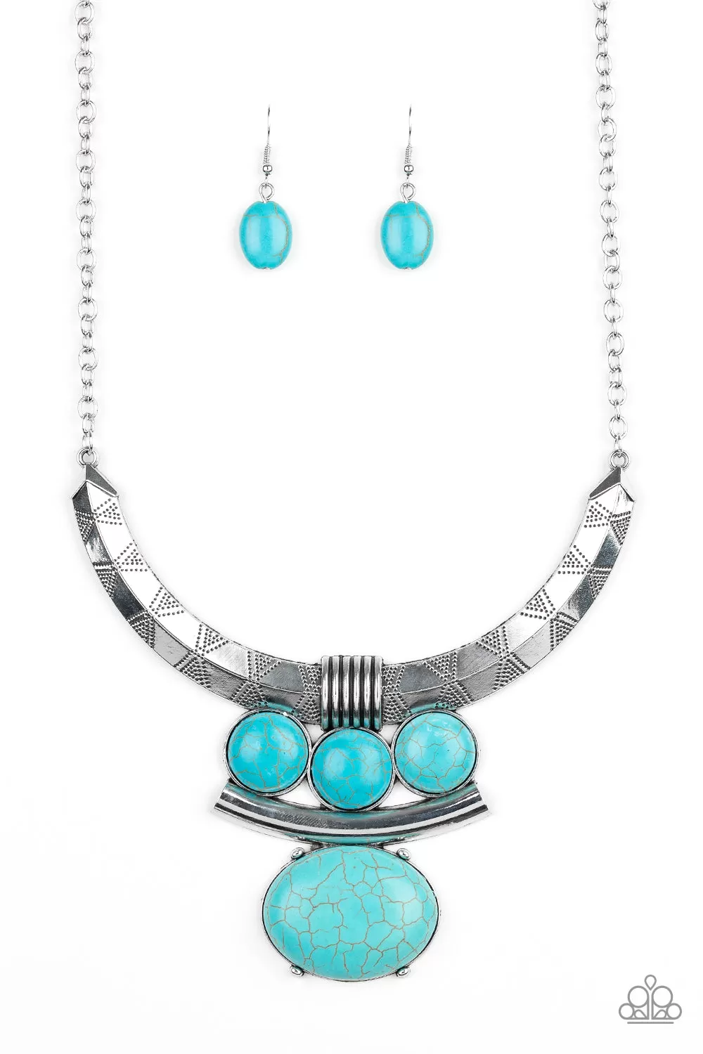 Paparazzi Accessories - Commander In CHIEFETTE - Blue Necklace