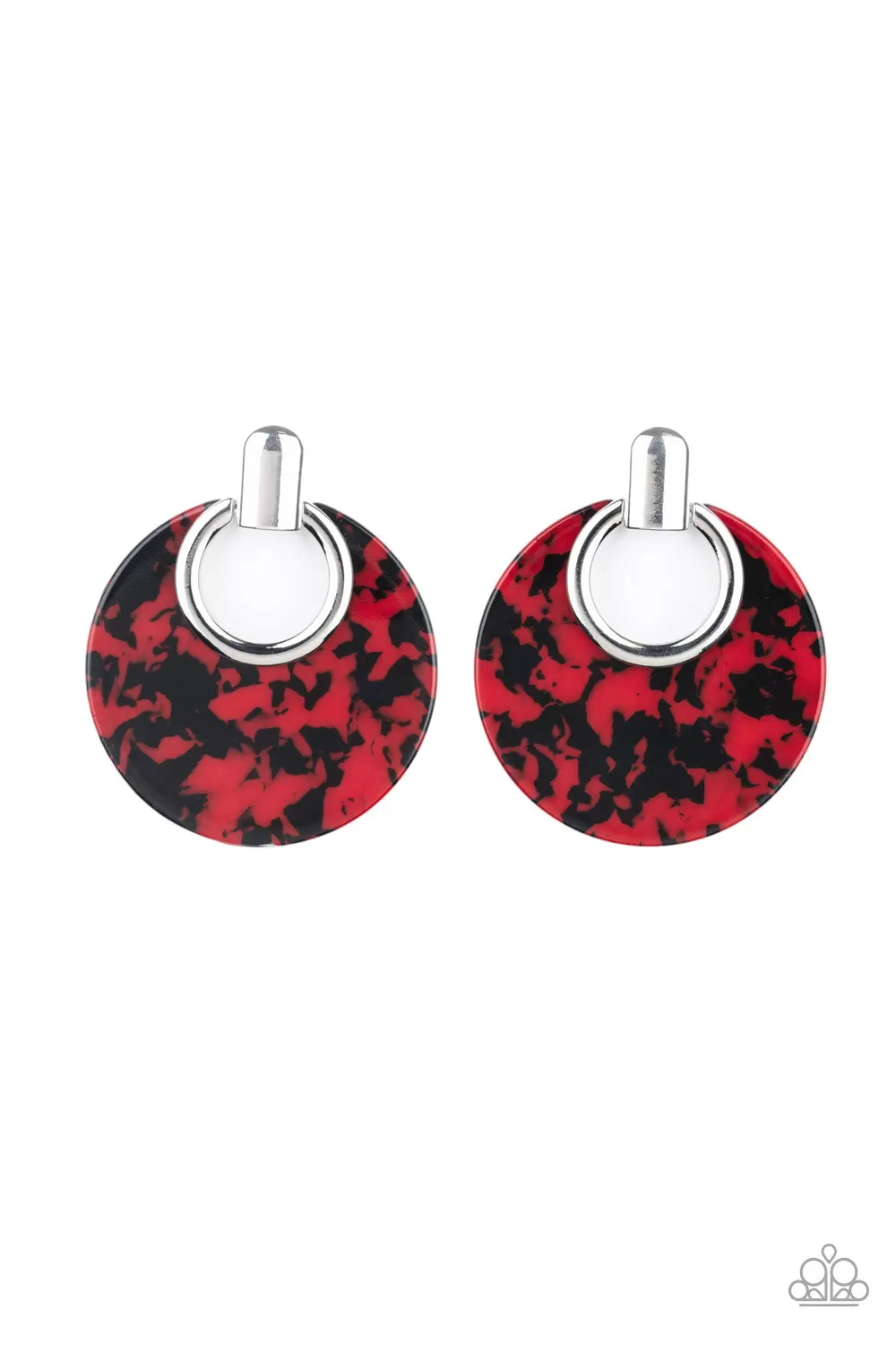 Paparazzi Accessories - Metro Zoo - Red Earrings