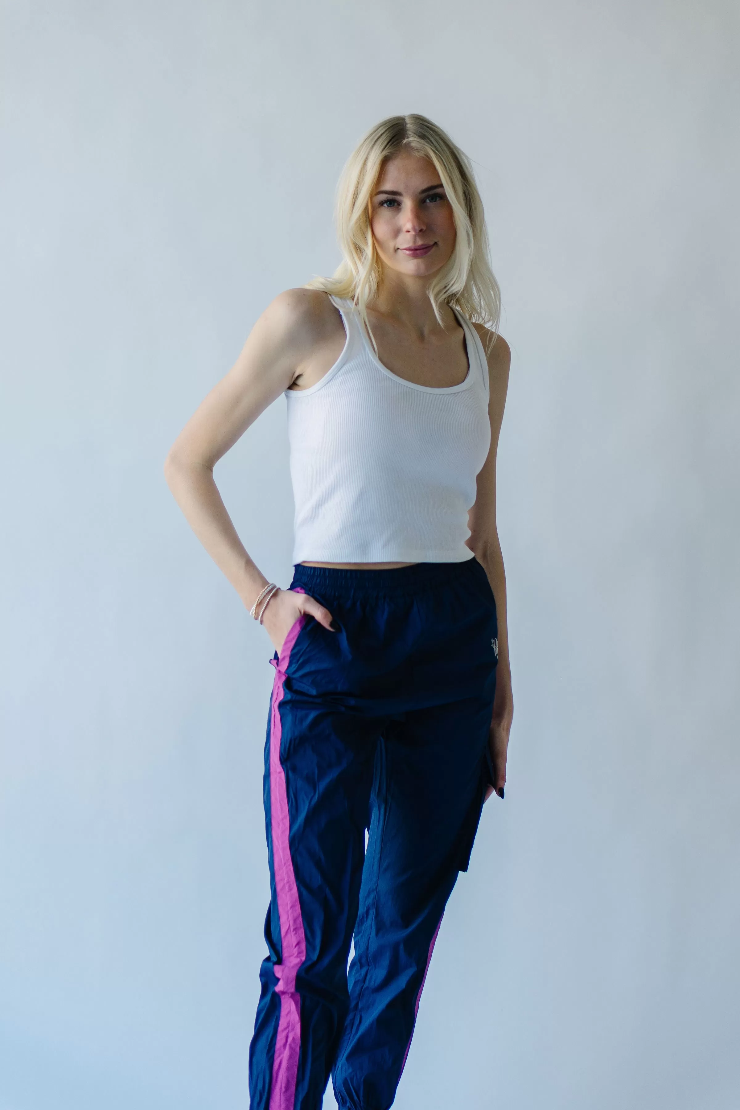 Piper & Scoot: The Lipa Windbreaker Pants in Navy