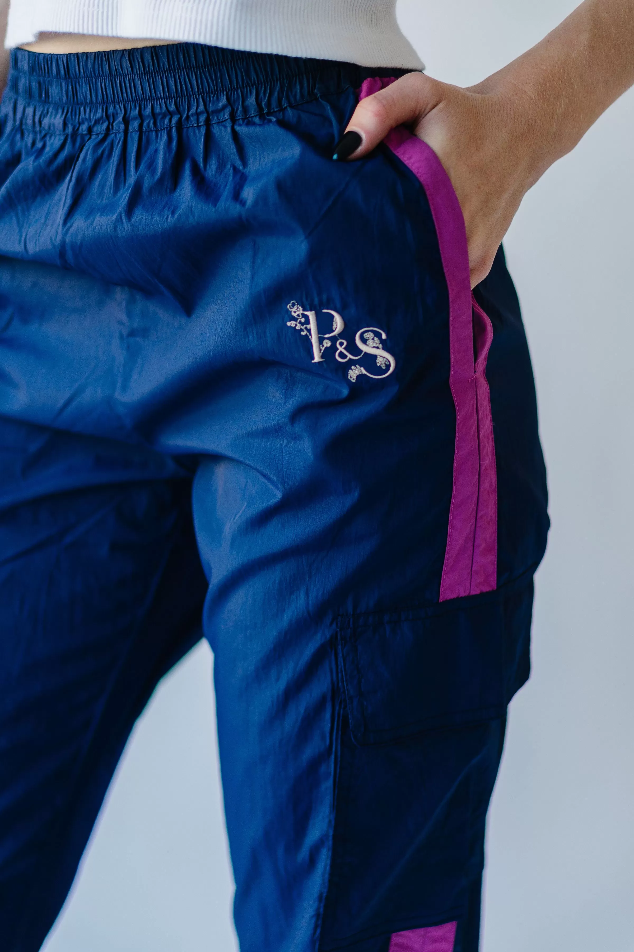 Piper & Scoot: The Lipa Windbreaker Pants in Navy