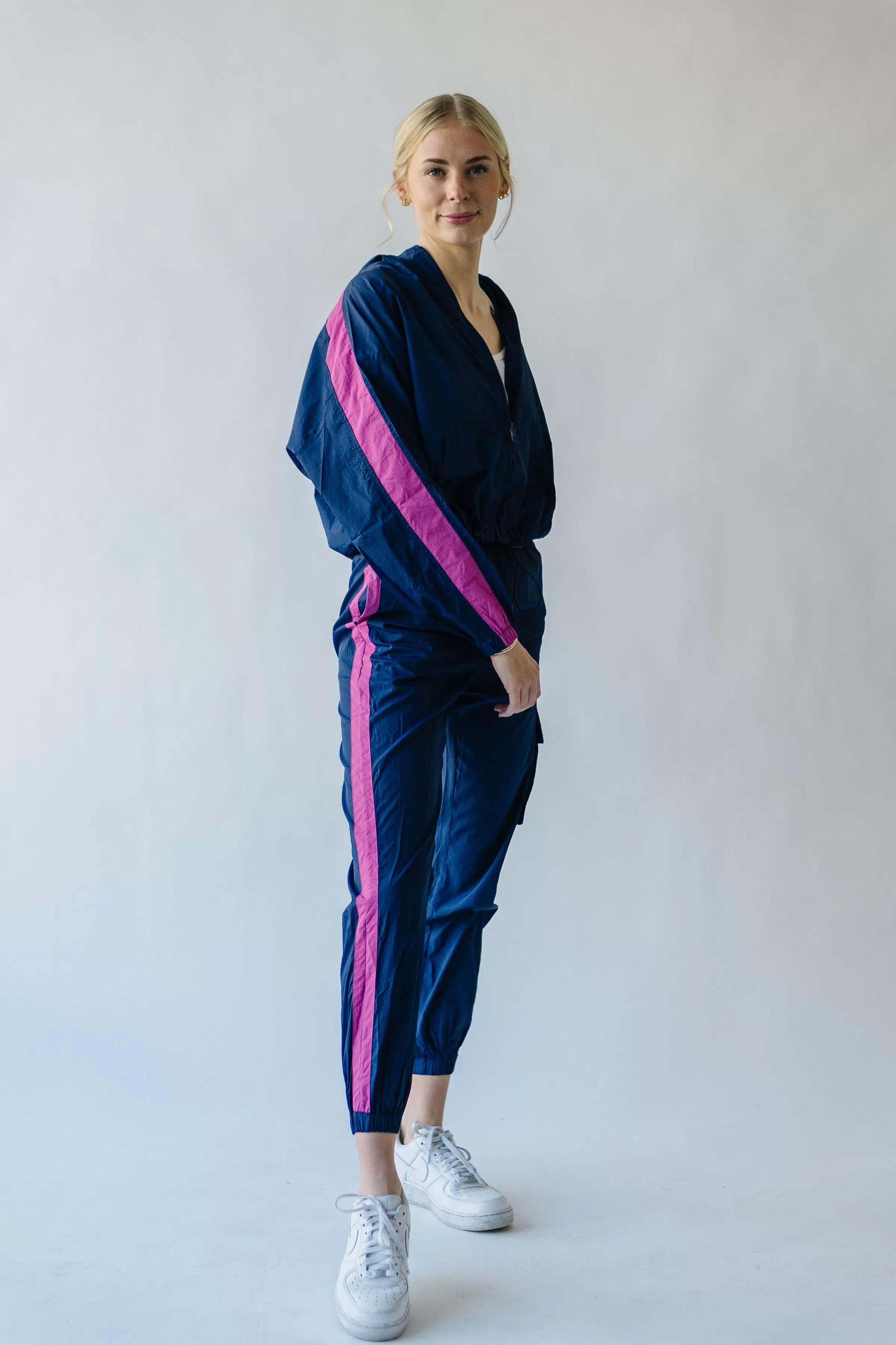 Piper & Scoot: The Lipa Windbreaker Pants in Navy