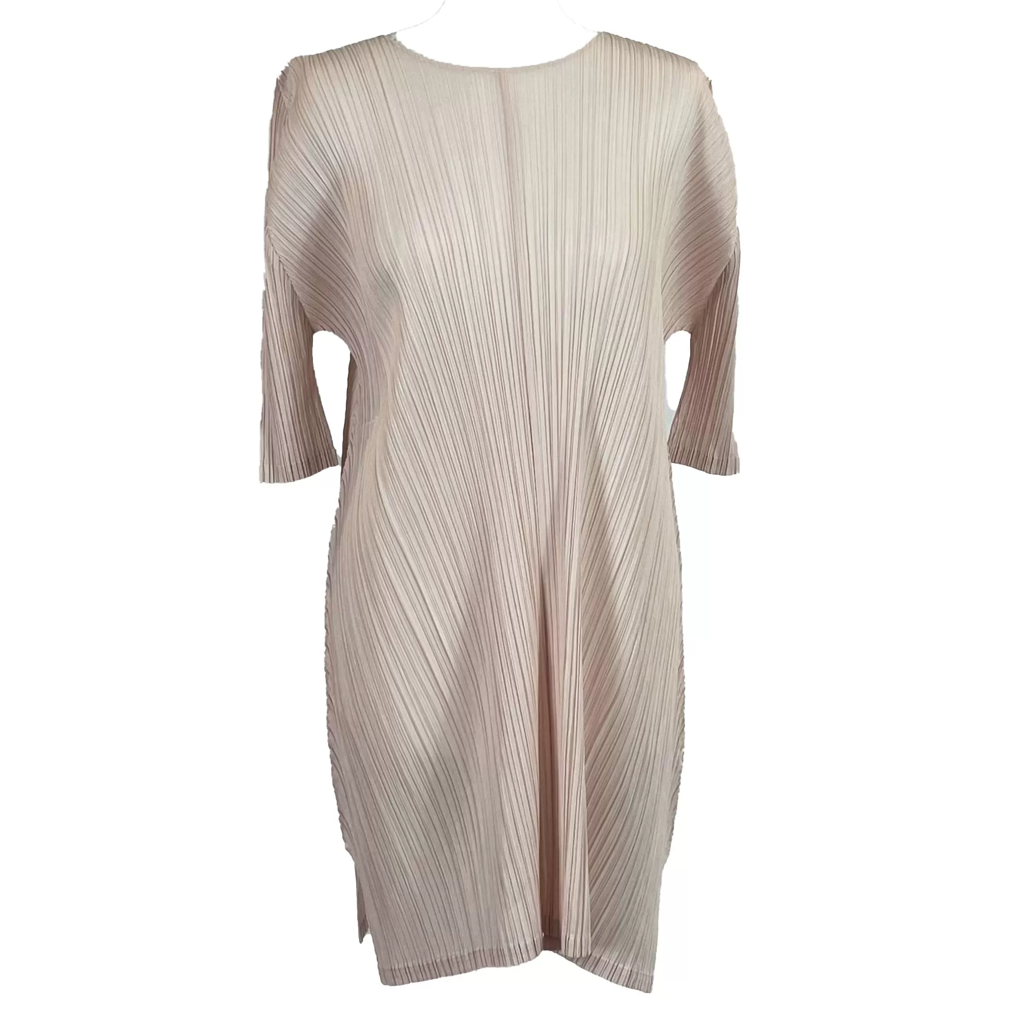 Pleats Please Issey Miyake Baby Pink Flared Midi Dress Sz5 XS/S/M/L/XL