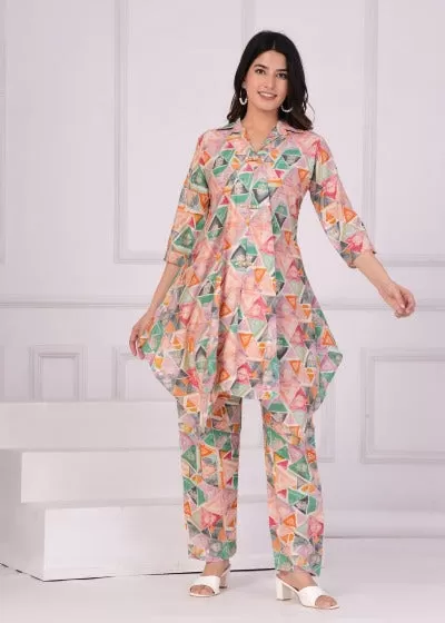 Pure Muslin Afghani Style Co-ord Set (Set of 2)