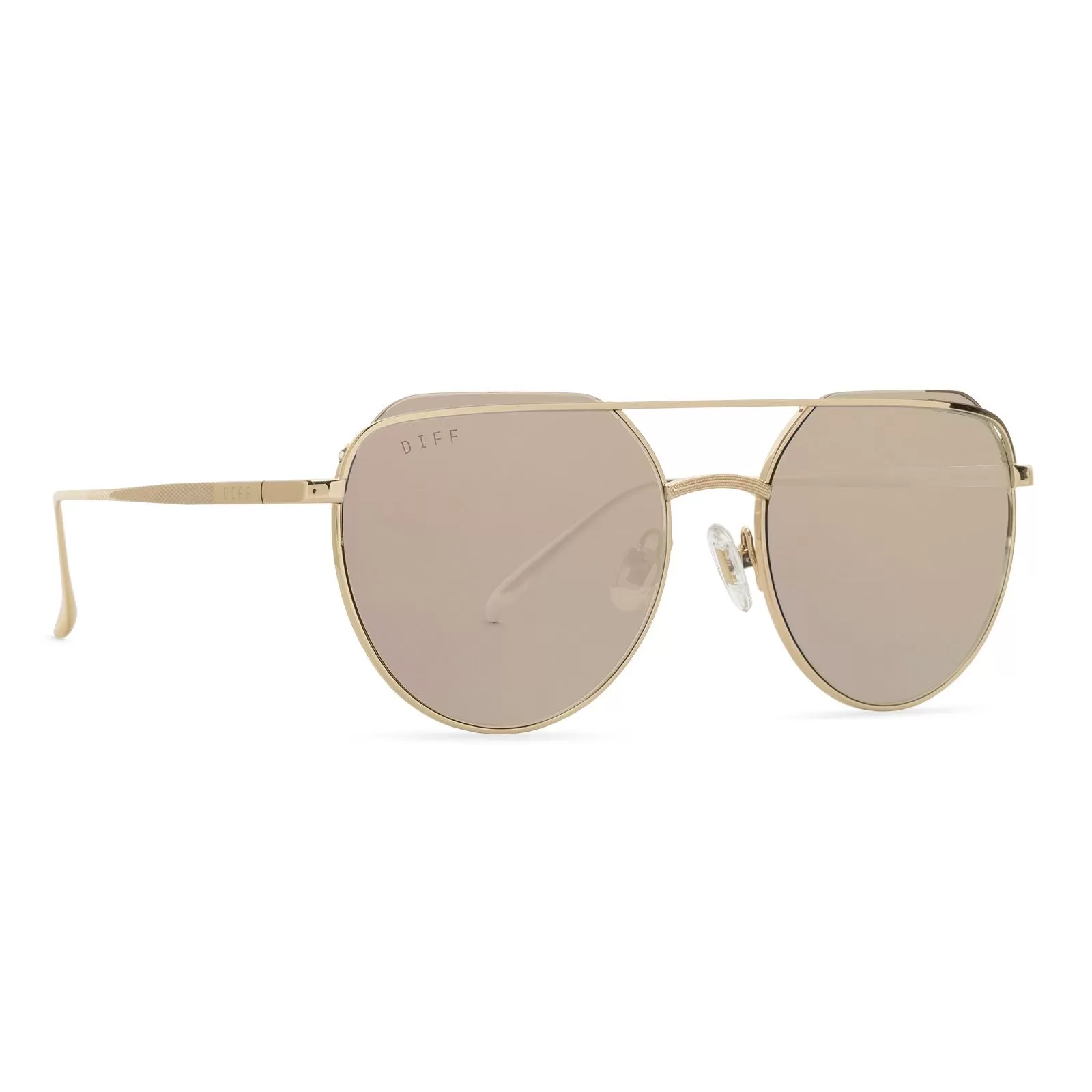 Rayne Gold Cherry Blossom Mirror Sunglasses