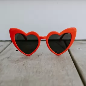 Red love heart sunglasses